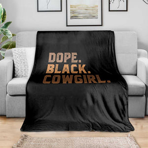 Dope Black Cowgirl Throw Blanket Black History Month African American TS10 Print Your Wear