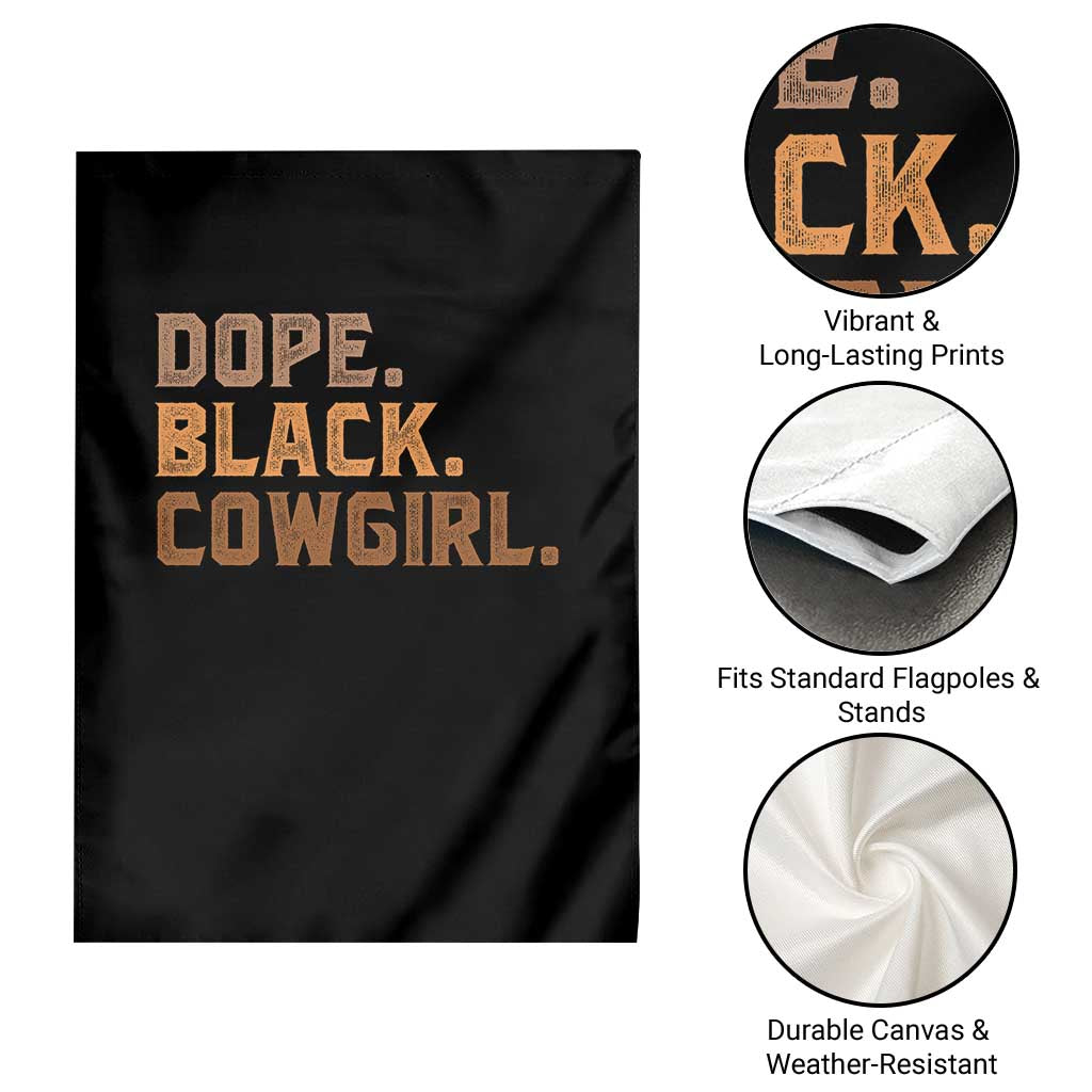 Dope Black Cowgirl Garden Flag Black History Month African American TS10 Print Your Wear