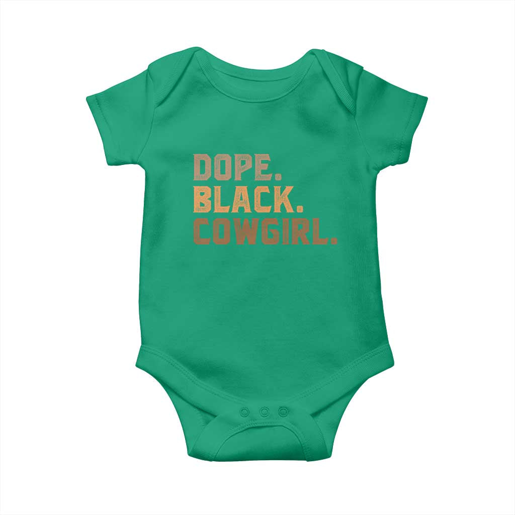 Dope Black Cowgirl Baby Onesie Black History Month African American TS10 Irish Green Print Your Wear