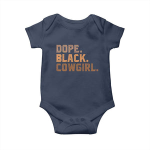 Dope Black Cowgirl Baby Onesie Black History Month African American TS10 Navy Print Your Wear