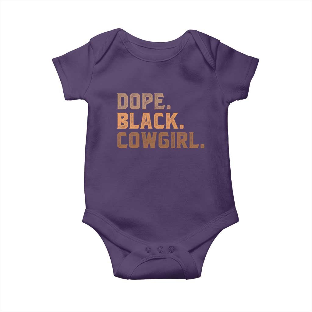 Dope Black Cowgirl Baby Onesie Black History Month African American TS10 Purple Print Your Wear