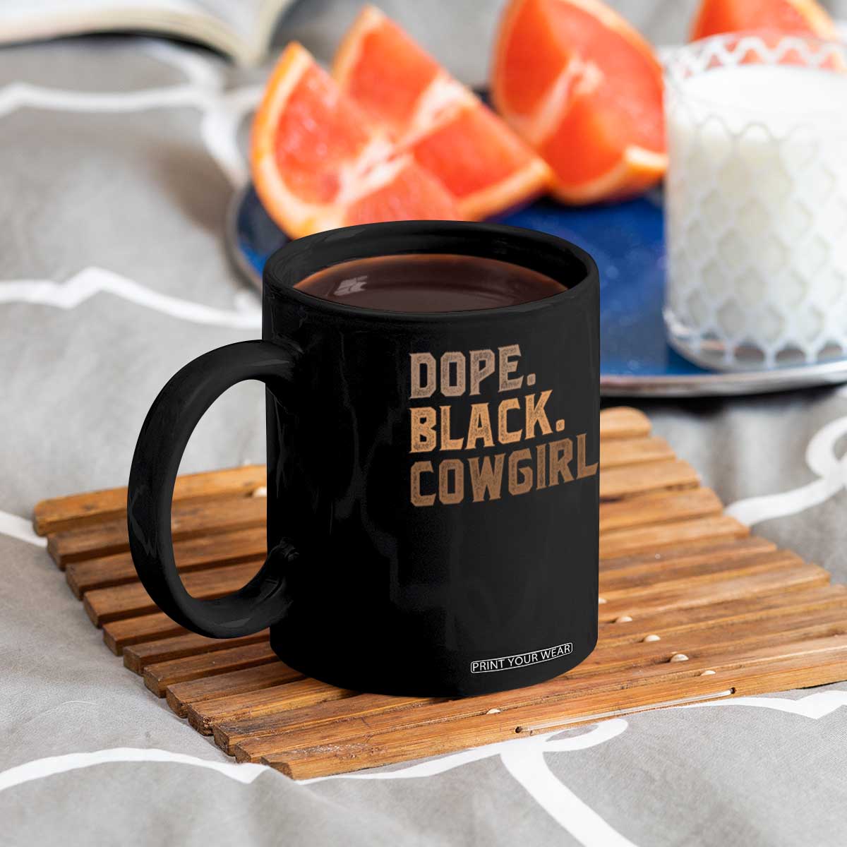 Dope Black Cowgirl Coffee Mug Black History Month African American TS10 Print Your Wear