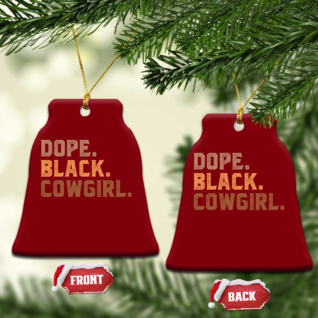 Dope Black Cowgirl Ceramic Ornament Black History Month African American TS10 Print Your Wear