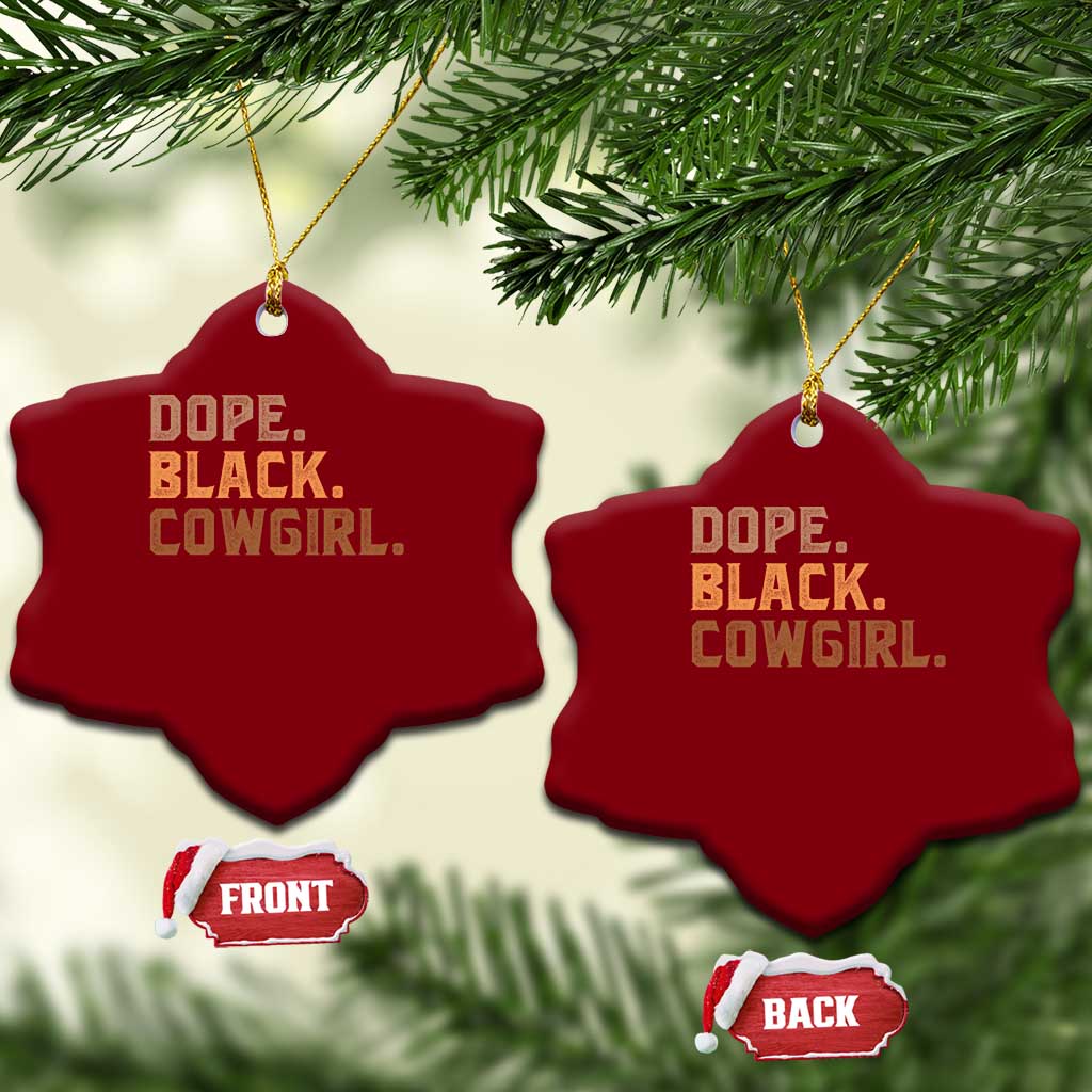 Dope Black Cowgirl Ceramic Ornament Black History Month African American TS10 Print Your Wear