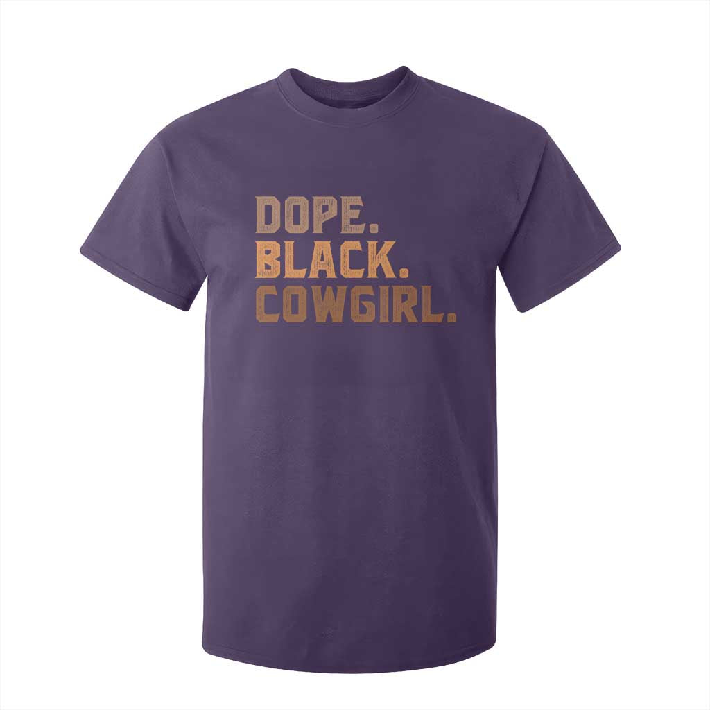 Dope Black Cowgirl T Shirt For Kid Black History Month African American TS10 Purple Print Your Wear