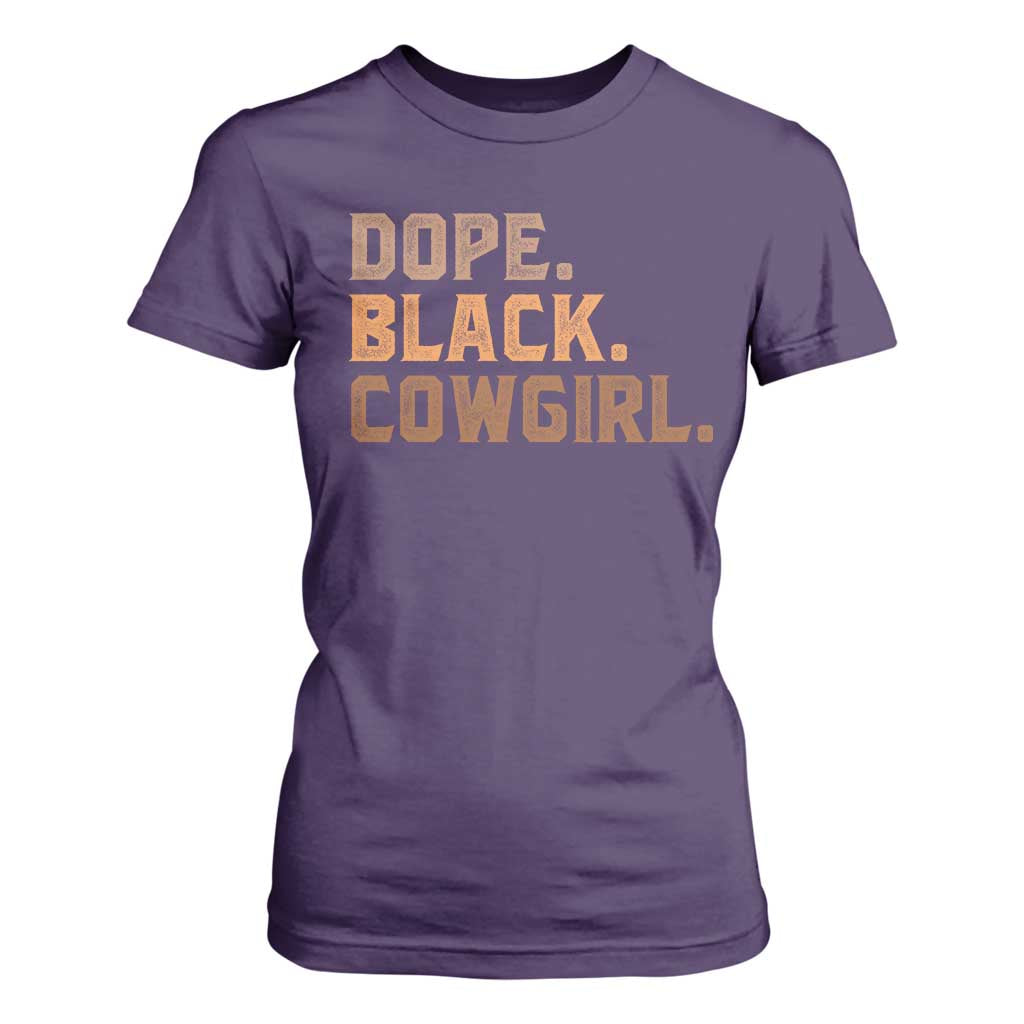 Dope Black Cowgirl T Shirt For Women Black History Month African American TS10 Purple Print Your Wear