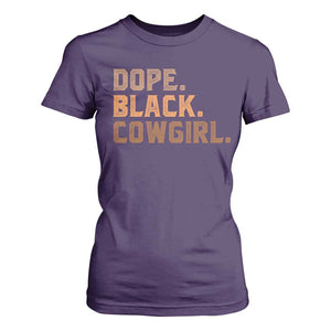 Dope Black Cowgirl T Shirt For Women Black History Month African American TS10 Purple Print Your Wear