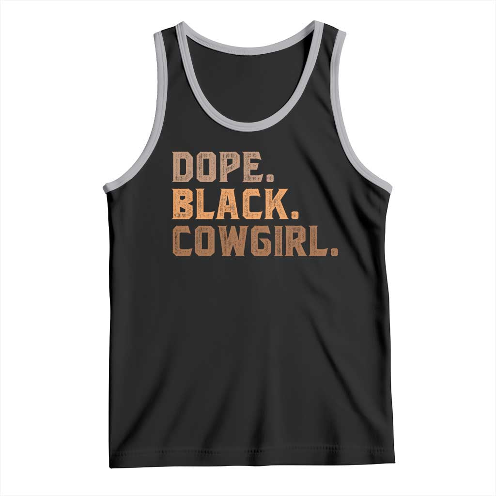 Dope Black Cowgirl Tank Top Black History Month African American TS10 Black Athletic Heather Print Your Wear