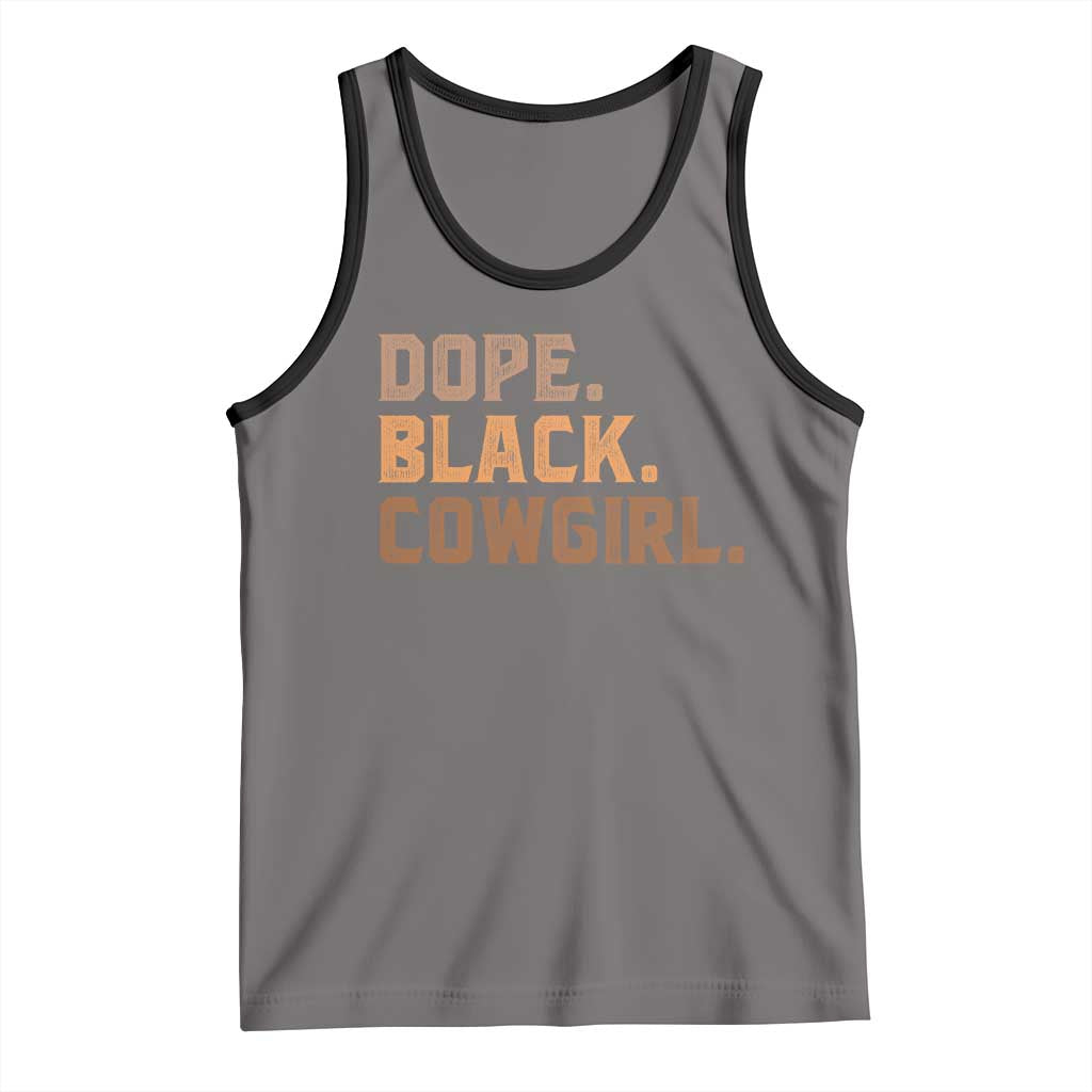 Dope Black Cowgirl Tank Top Black History Month African American TS10 Deep Heather Black Print Your Wear