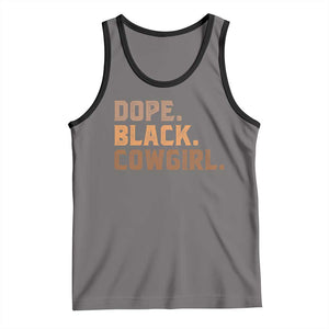 Dope Black Cowgirl Tank Top Black History Month African American TS10 Deep Heather Black Print Your Wear
