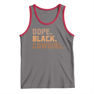 Dope Black Cowgirl Tank Top Black History Month African American TS10 Deep Heather Red Print Your Wear