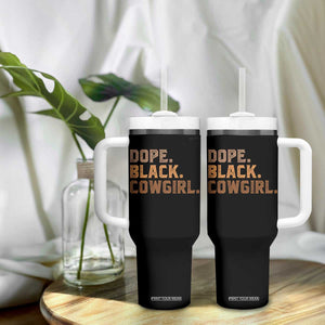 Dope Black Cowgirl Tumbler With Handle Black History Month African American TS10 Print Your Wear