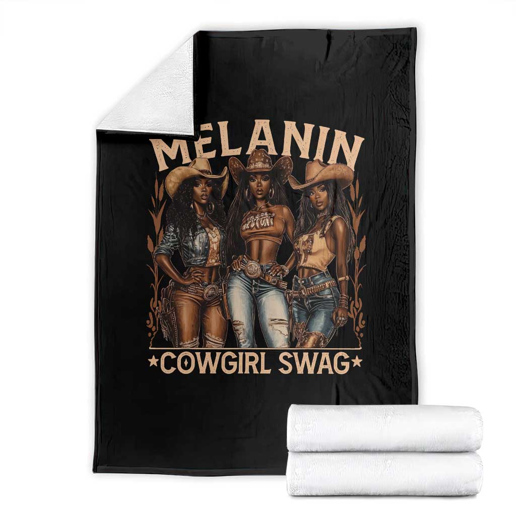 Melanin Cowgirls Throw Blanket Black History Month African Melanin Pride TS10 Black Print Your Wear