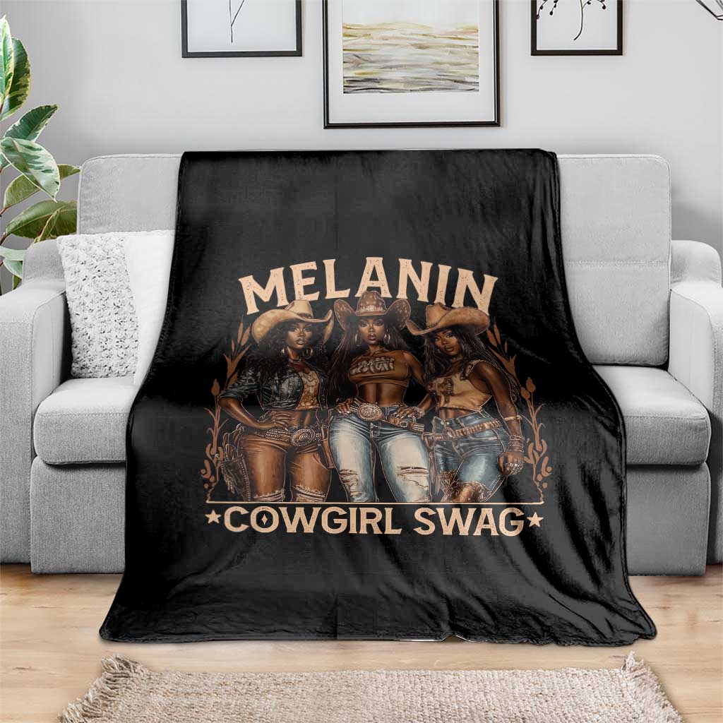 Melanin Cowgirls Throw Blanket Black History Month African Melanin Pride TS10 Print Your Wear