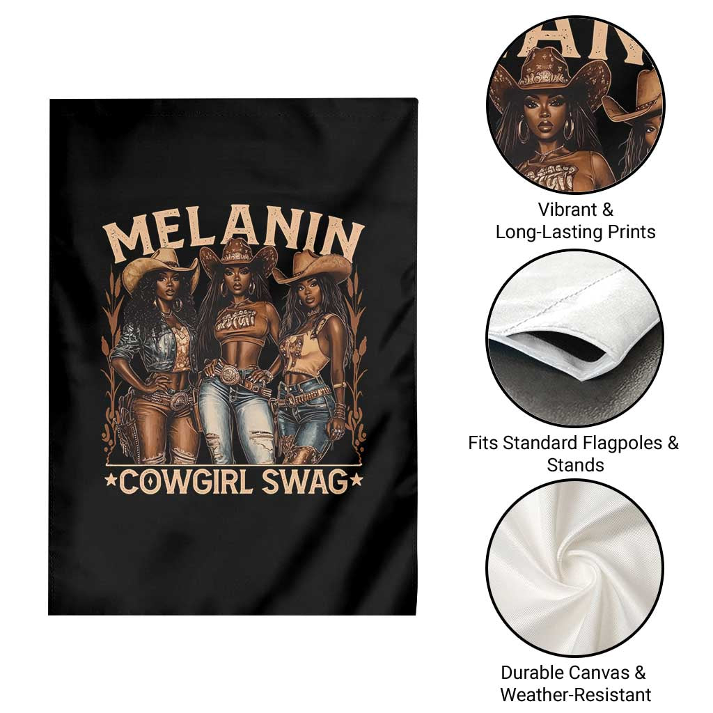 Melanin Cowgirls Garden Flag Black History Month African Melanin Pride TS10 Print Your Wear