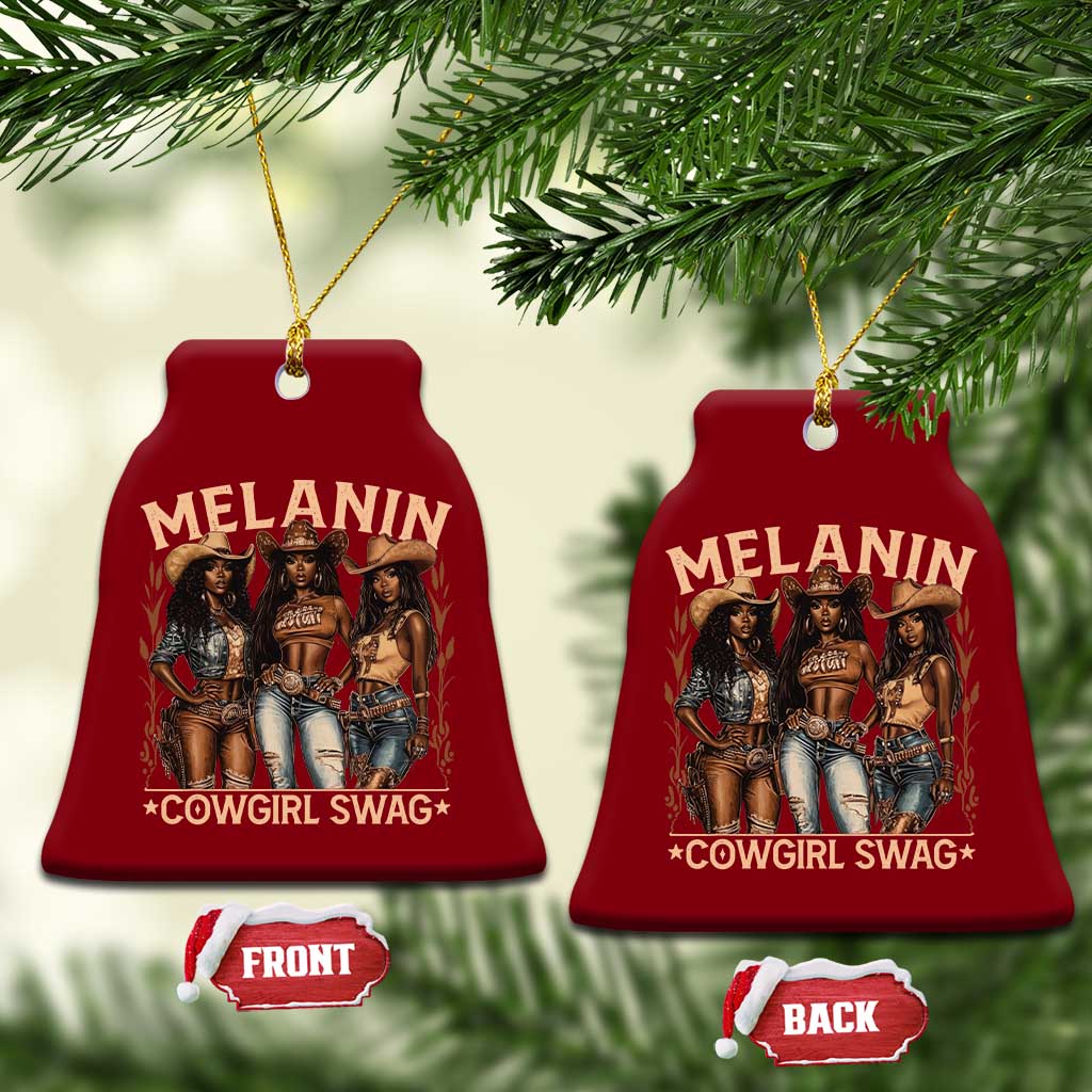 Melanin Cowgirls Ceramic Ornament Black History Month African Melanin Pride TS10 Print Your Wear