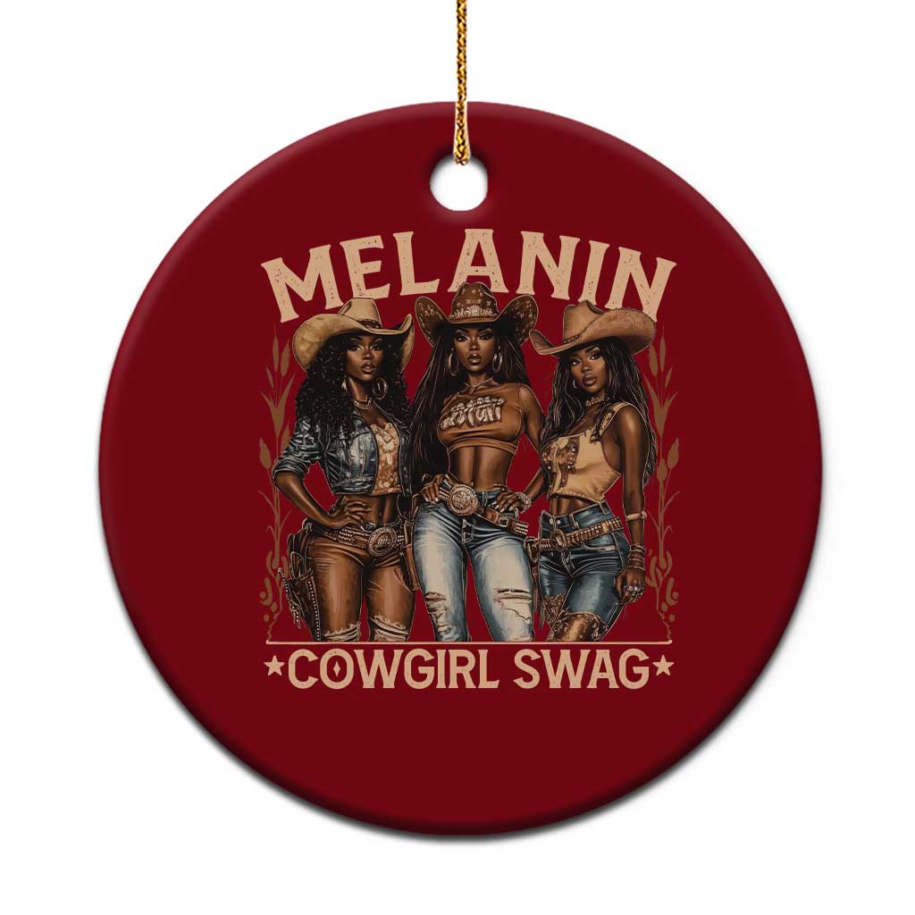 Melanin Cowgirls Ceramic Ornament Black History Month African Melanin Pride TS10 1pc Red Print Your Wear