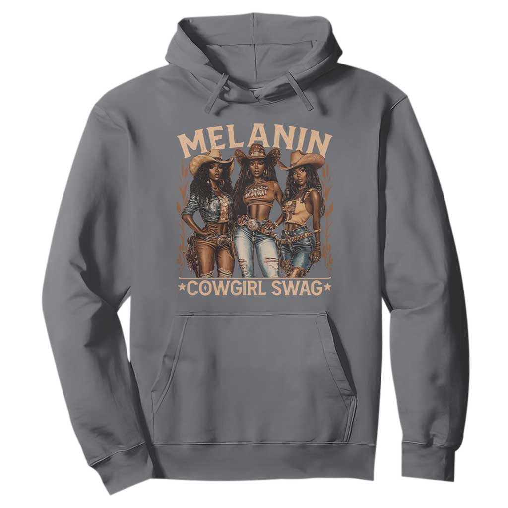 Melanin Cowgirls Hoodie Black History Month African Melanin Pride TS10 Charcoal Print Your Wear