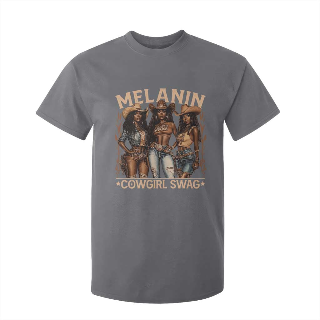 Melanin Cowgirls T Shirt For Kid Black History Month African Melanin Pride TS10 Charcoal Print Your Wear