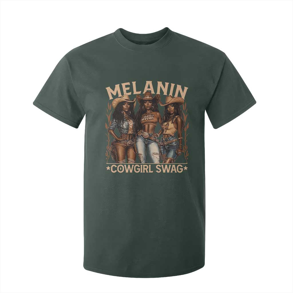Melanin Cowgirls T Shirt For Kid Black History Month African Melanin Pride TS10 Dark Forest Green Print Your Wear