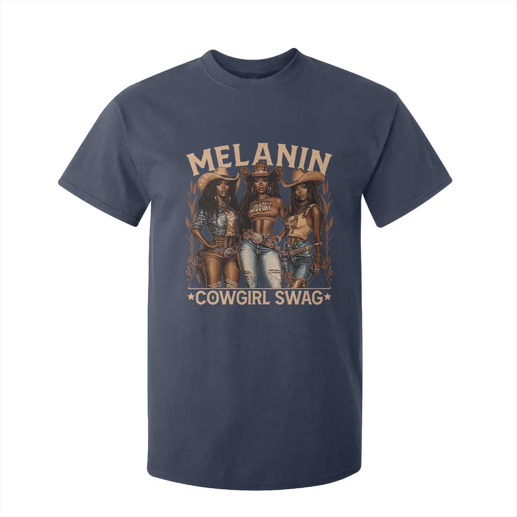 Melanin Cowgirls T Shirt For Kid Black History Month African Melanin Pride TS10 Navy Print Your Wear