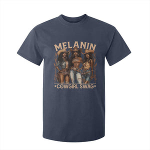 Melanin Cowgirls T Shirt For Kid Black History Month African Melanin Pride TS10 Navy Print Your Wear