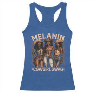 Melanin Cowgirls Racerback Tank Top Black History Month African Melanin Pride TS10 Royal Blue Print Your Wear