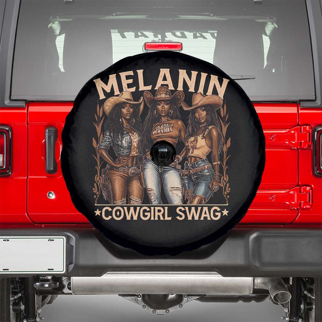 Melanin Cowgirls Spare Tire Cover Black History Month African Melanin Pride TS10 Black Print Your Wear