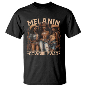 Melanin Cowgirls T Shirt Black History Month African Melanin Pride TS10 Black Print Your Wear