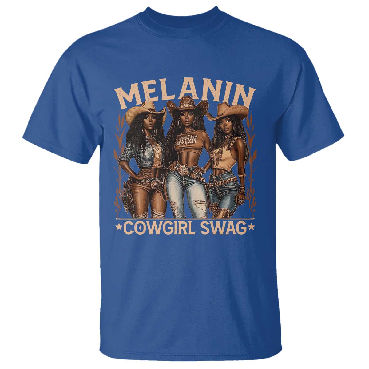 Melanin Cowgirls T Shirt Black History Month African Melanin Pride TS10 Royal Blue Print Your Wear