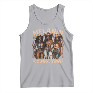 Melanin Cowgirls Tank Top Black History Month African Melanin Pride TS10 Athletic Heather Print Your Wear