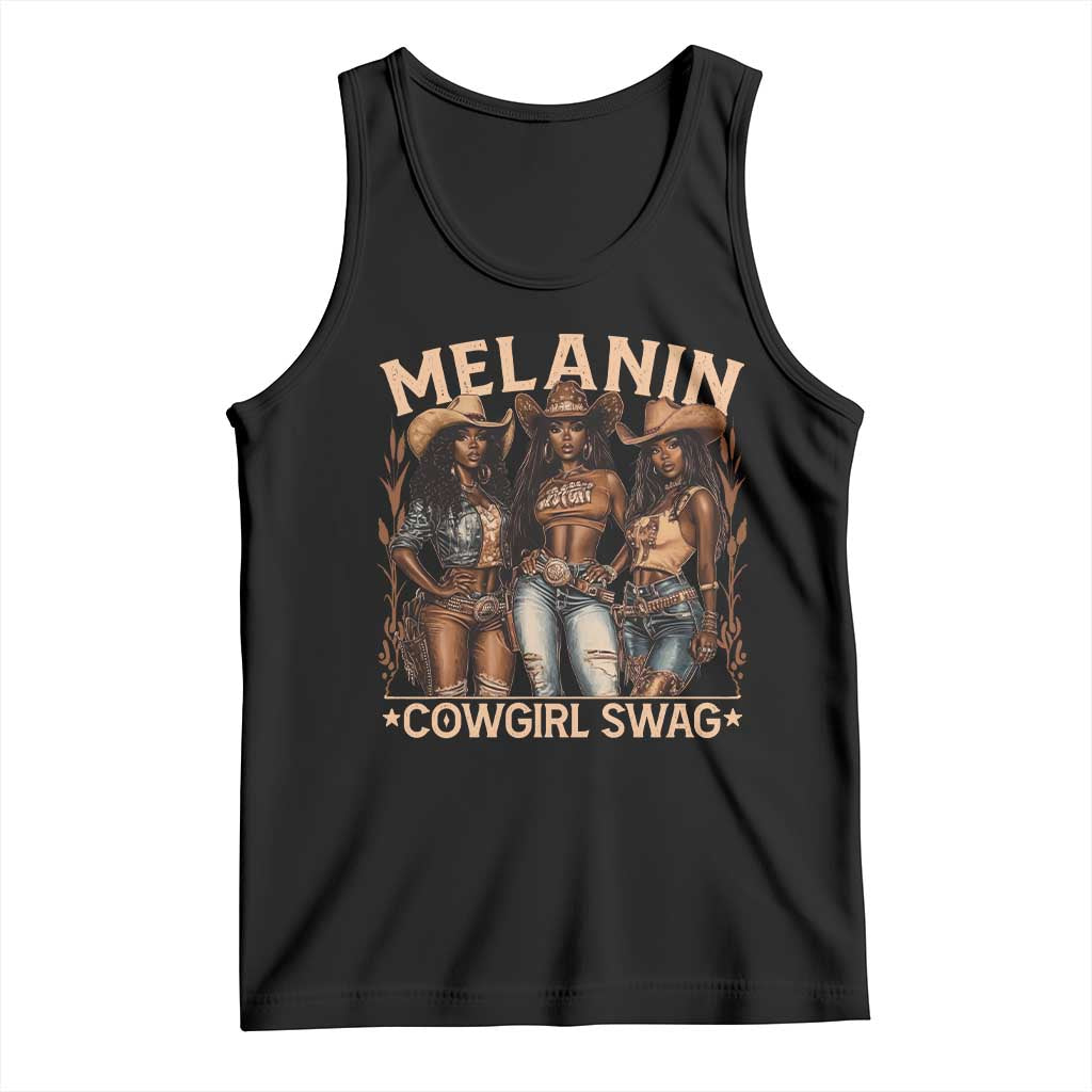 Melanin Cowgirls Tank Top Black History Month African Melanin Pride TS10 Black Print Your Wear
