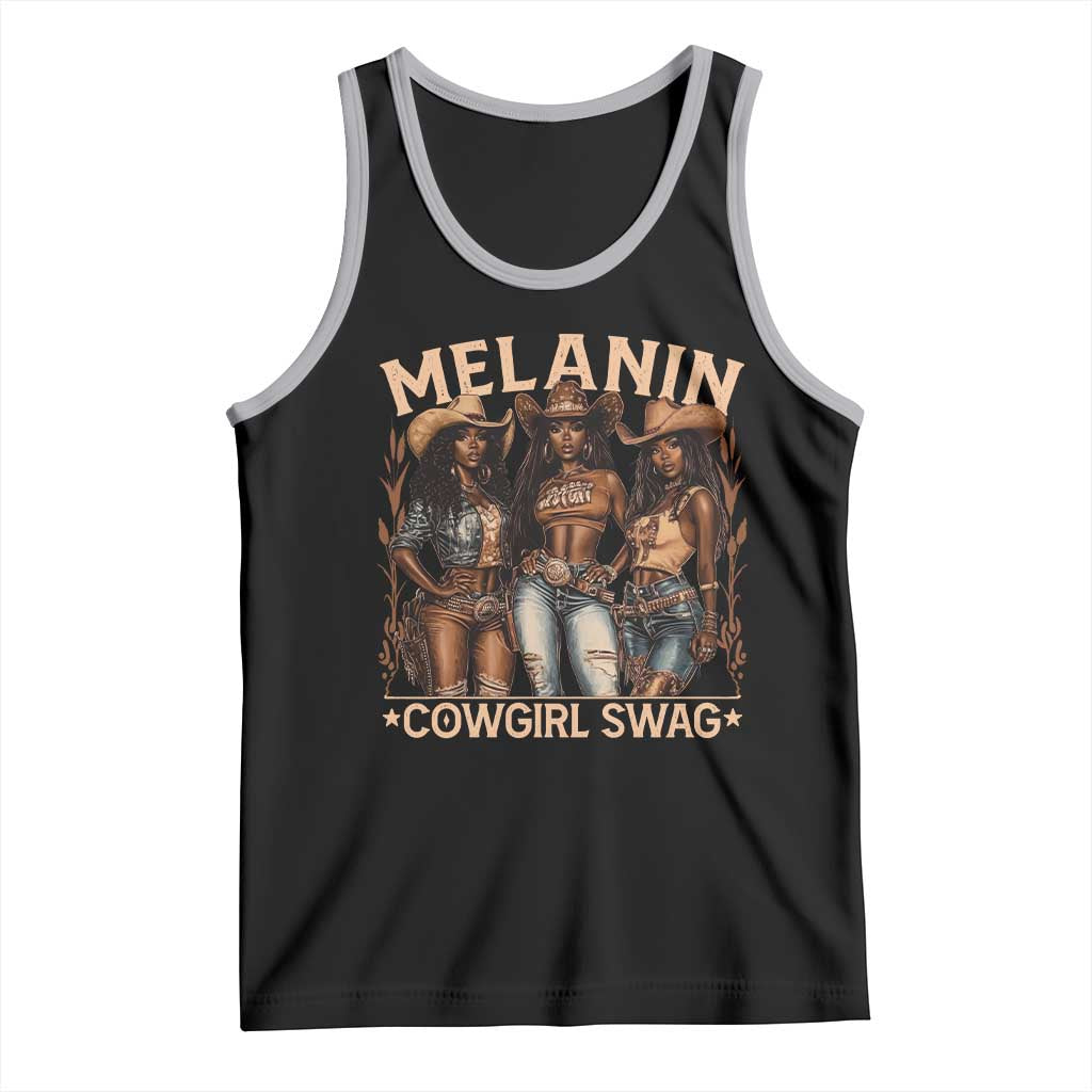 Melanin Cowgirls Tank Top Black History Month African Melanin Pride TS10 Black Athletic Heather Print Your Wear