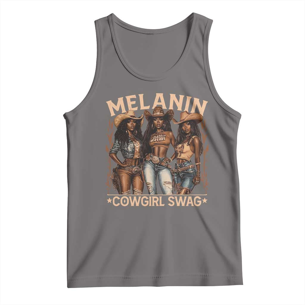 Melanin Cowgirls Tank Top Black History Month African Melanin Pride TS10 Deep Heather Print Your Wear