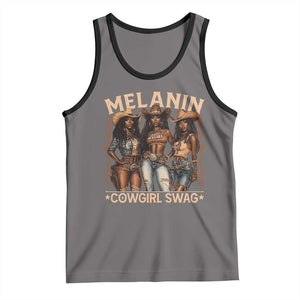 Melanin Cowgirls Tank Top Black History Month African Melanin Pride TS10 Deep Heather Black Print Your Wear