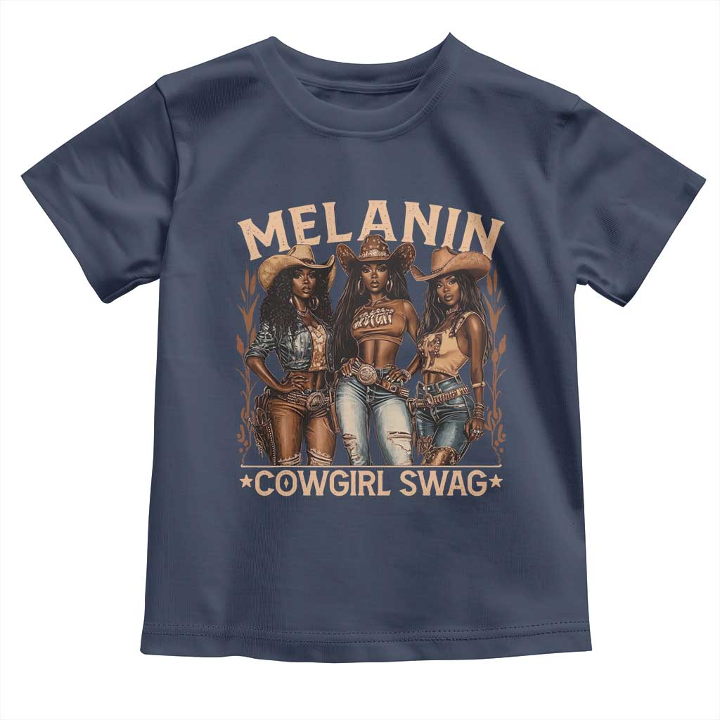 Melanin Cowgirls Toddler T Shirt Black History Month African Melanin Pride TS10 Navy Print Your Wear