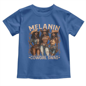 Melanin Cowgirls Toddler T Shirt Black History Month African Melanin Pride TS10 Royal Blue Print Your Wear