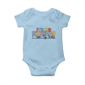 It's My Birthday Sign My Baby Onesie TS10 Light Blue Print Your Wear