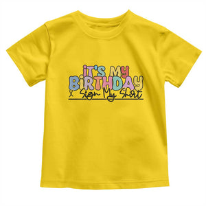 It's My Birthday Sign My Toddler T Shirt TS10 Daisy Print Your Wear