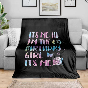 Its Me Hi Im The Birthday Girl Throw Blanket Tie Dye Colorful TS10 Print Your Wear