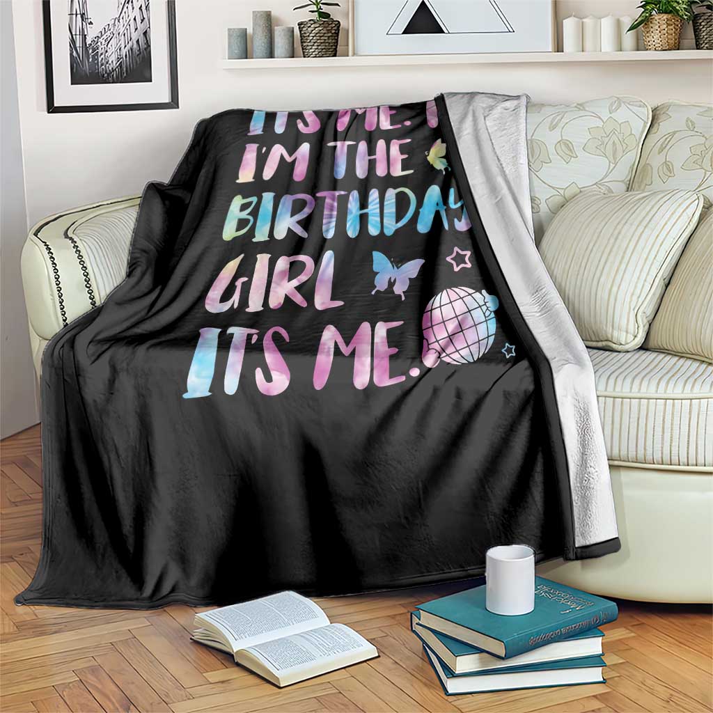 Its Me Hi Im The Birthday Girl Throw Blanket Tie Dye Colorful TS10 Print Your Wear