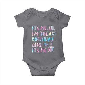 Its Me Hi Im The Birthday Girl Baby Onesie Tie Dye Colorful TS10 Charcoal Print Your Wear
