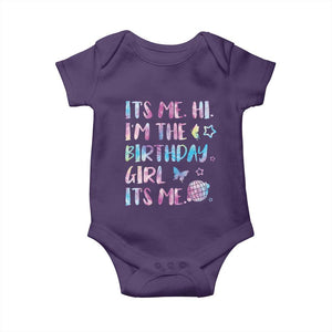 Its Me Hi Im The Birthday Girl Baby Onesie Tie Dye Colorful TS10 Purple Print Your Wear