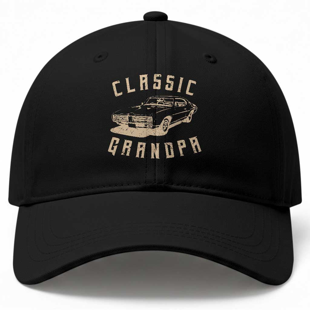 Funny Grandpa Classic Car Graphic Baseball Cap TS10 Print Your Wear