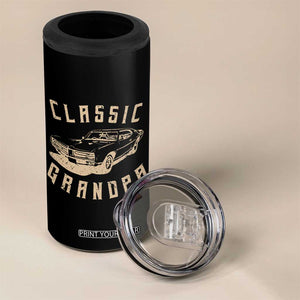 Funny Grandpa Classic Car Graphic 4 in 1 Can Cooler Tumbler TS10 Print Your Wear