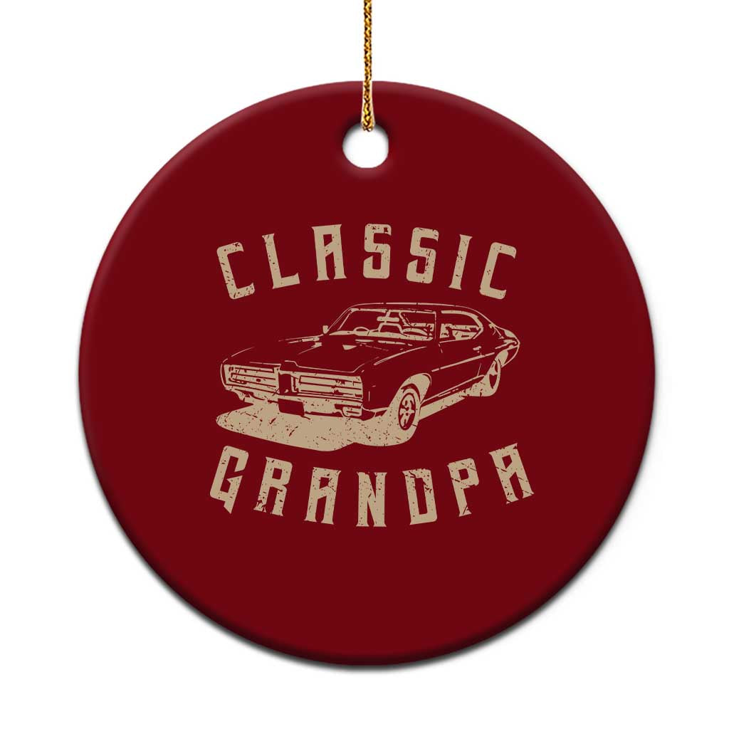 Funny Grandpa Classic Car Graphic Ceramic Ornament TS10 1pc Red Print Your Wear