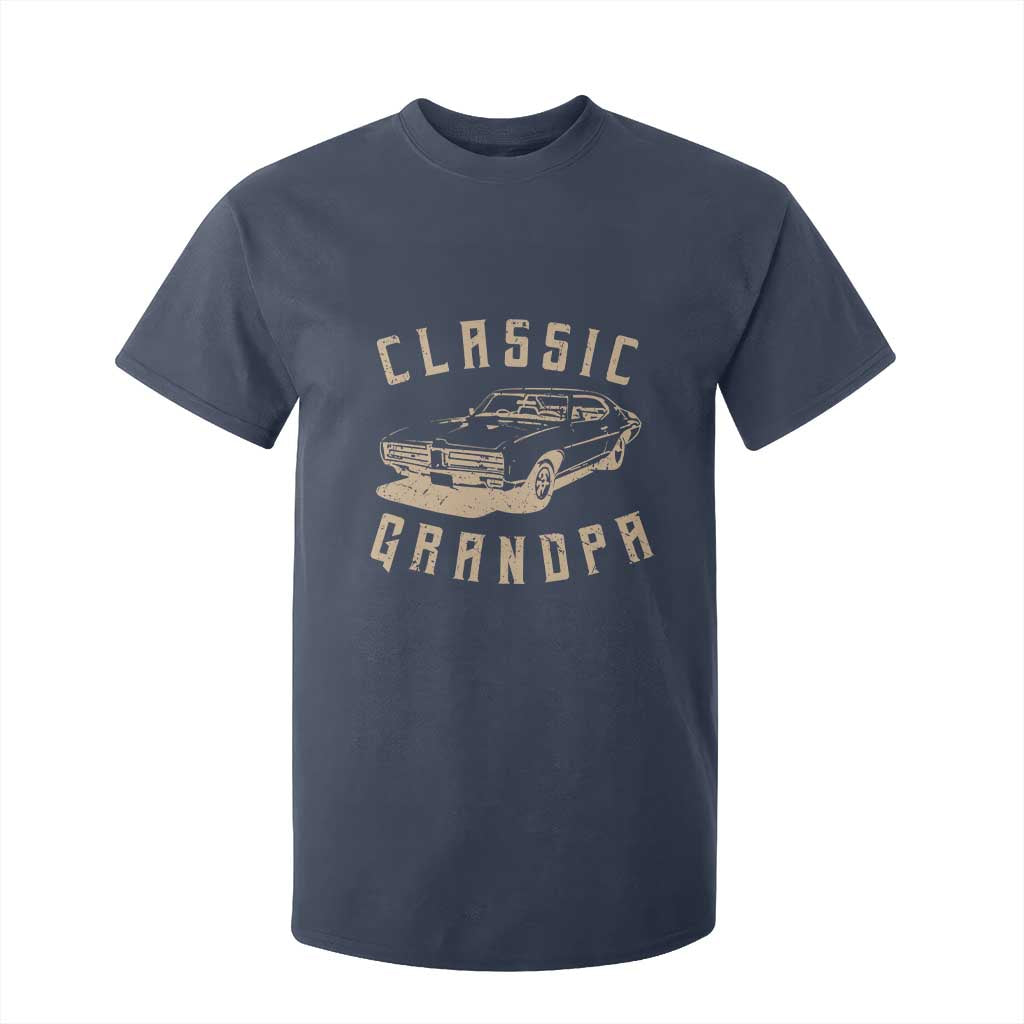 Funny Grandpa Classic Car Graphic T Shirt For Kid TS10 Navy Print Your Wear