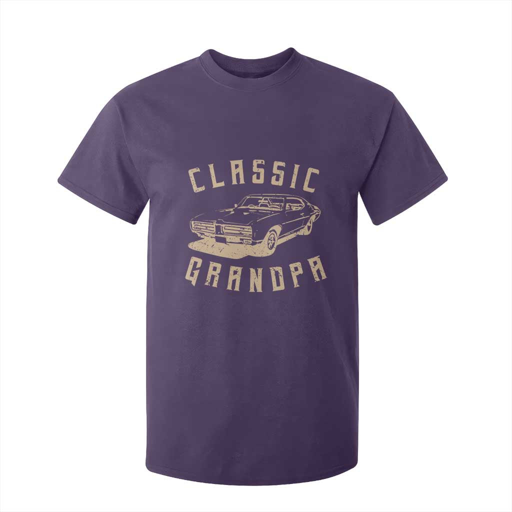 Funny Grandpa Classic Car Graphic T Shirt For Kid TS10 Purple Print Your Wear