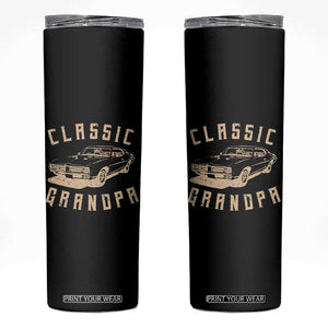 Funny Grandpa Classic Car Graphic Skinny Tumbler TS10 Black Print Your Wear