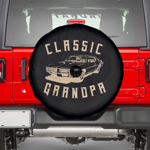 Funny Grandpa Classic Car Graphic Spare Tire Cover TS10 Black Print Your Wear